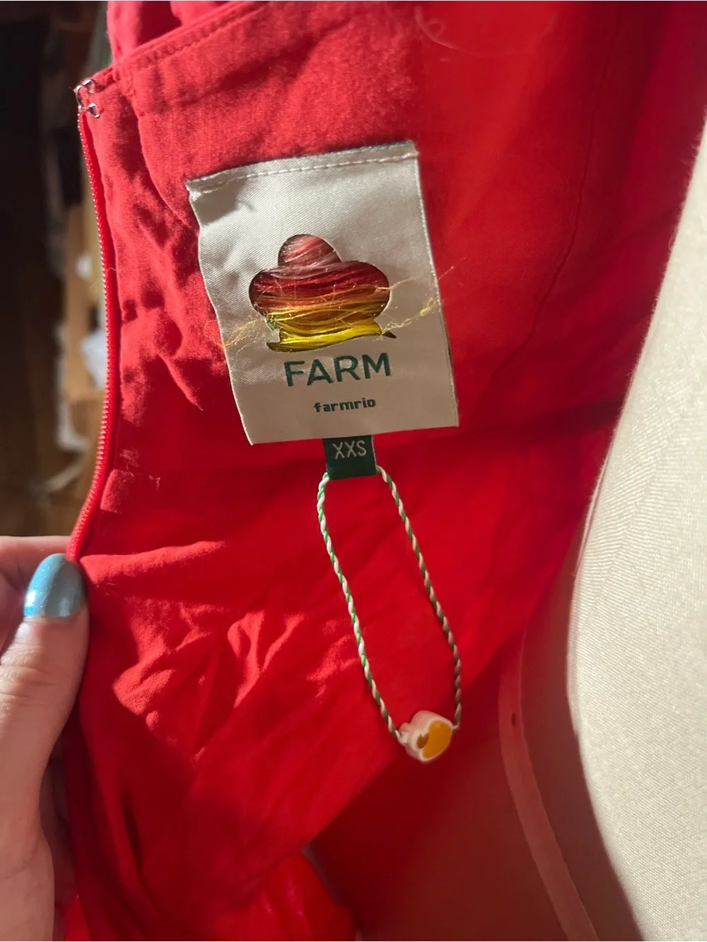 FARM Rio Heart Puff Sleeve Top